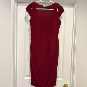 Elegant Burgundy Dress